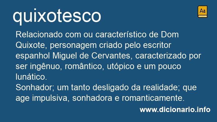 Significado de quixotesco