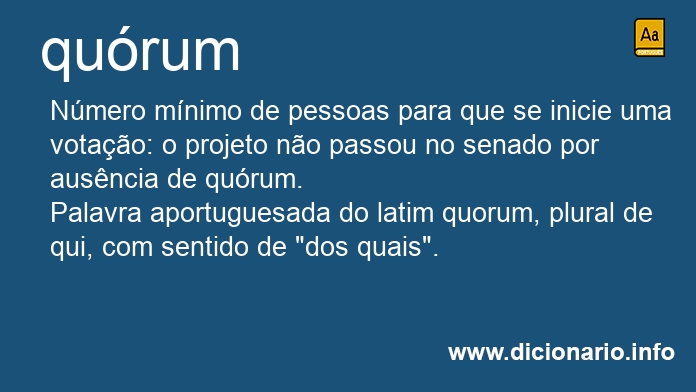 Significado de qurum