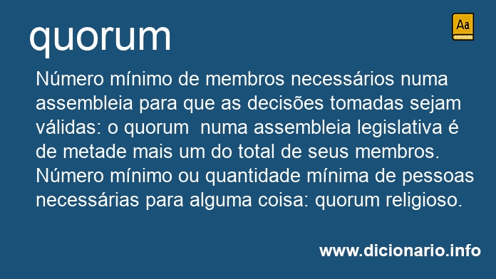 Significado de quorum