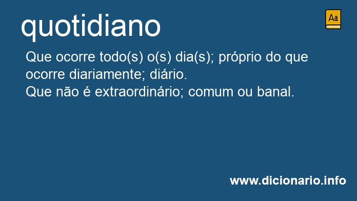 Significado de quotidiano