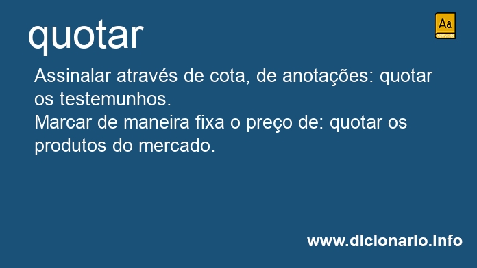 Significado de quotou