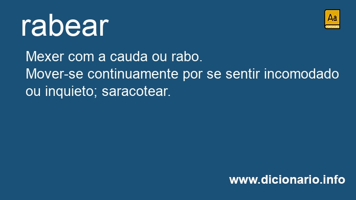 Significado de rabear