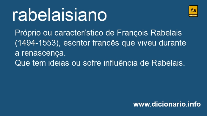 Rabelaisiano - Dicio, Dicionário Online de Português