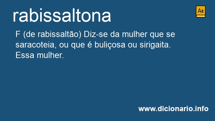 Significado de rabissaltona