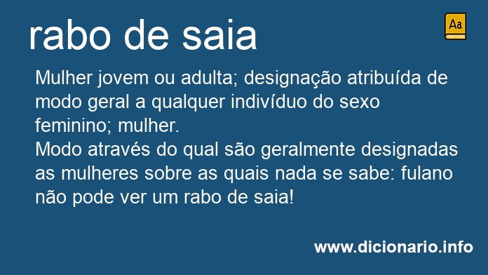 Significado de rabo de saia