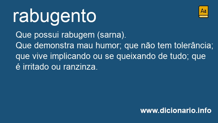 Significado de rabugenta