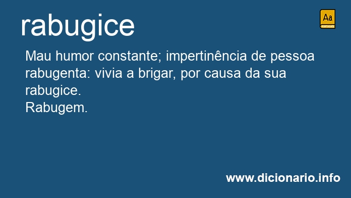 Significado de rabugices