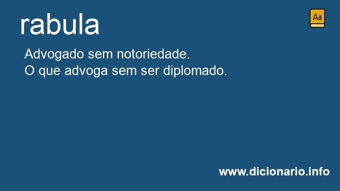 Significado de rabula