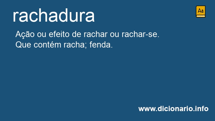 Significado de rachadura