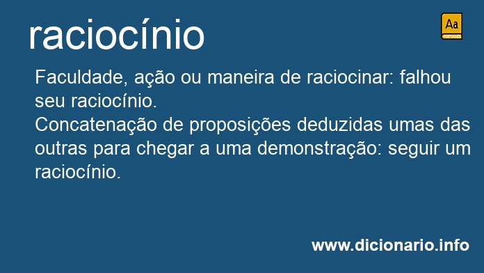 Significado de raciocnia