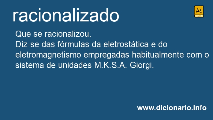 Significado de racionalizado