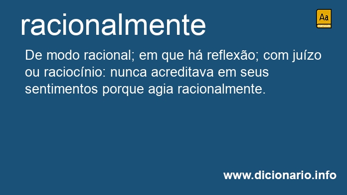 Significado de racionalmente