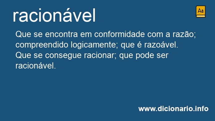 Significado de racionvel