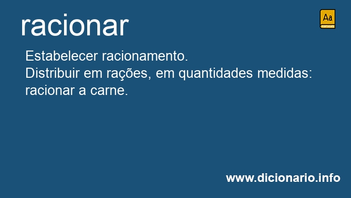 Significado de racionou