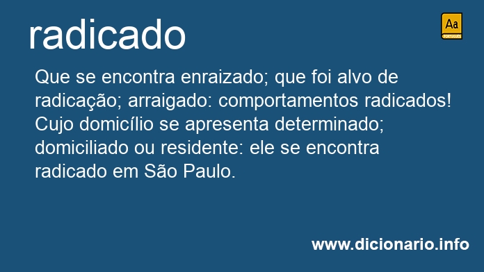 Significado de radicada