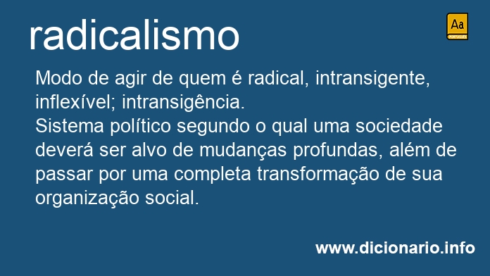 Significado de radicalismo