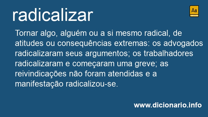Significado de radicalizar
