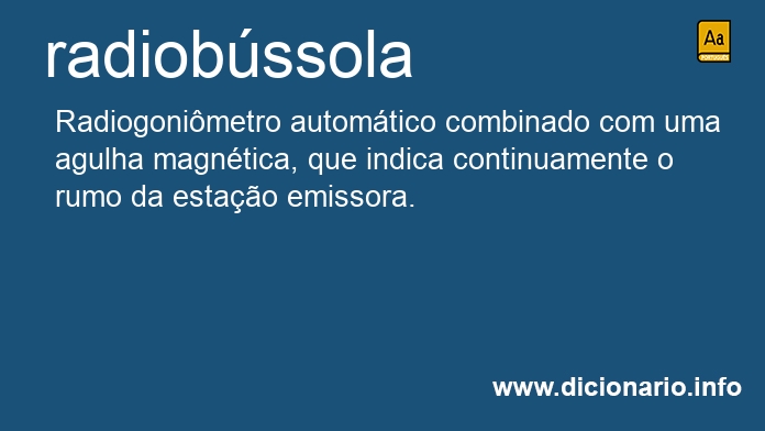 Significado de radiobssola
