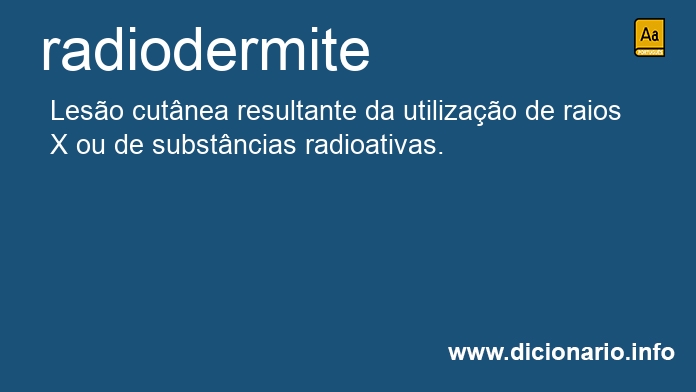 Significado de radiodermites