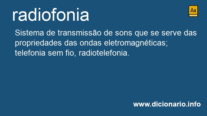 Significado de radiofonia
