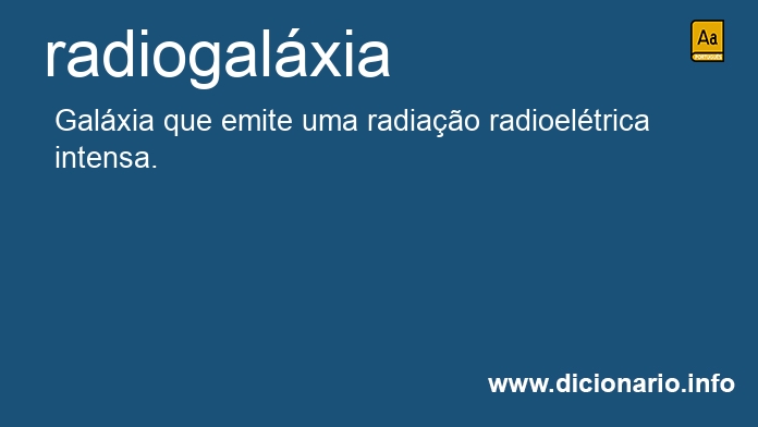 Significado de radiogalxia