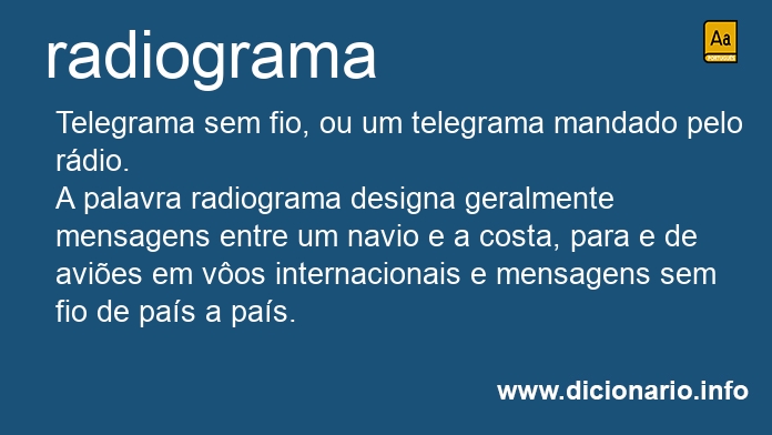 Significado de radiogramas