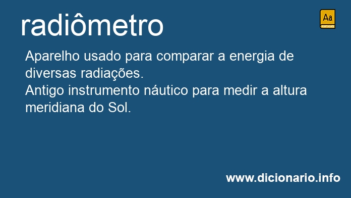 Significado de radimetro