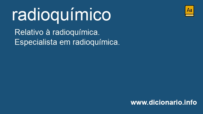 Significado de radioqumico
