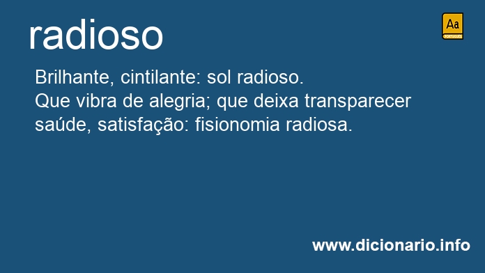 Significado de radioso