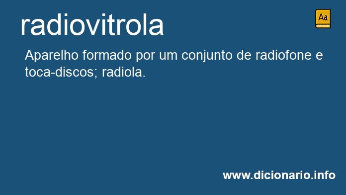 Significado de radiovitrola
