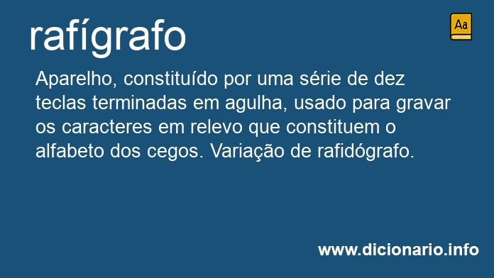 Significado de rafgrafo