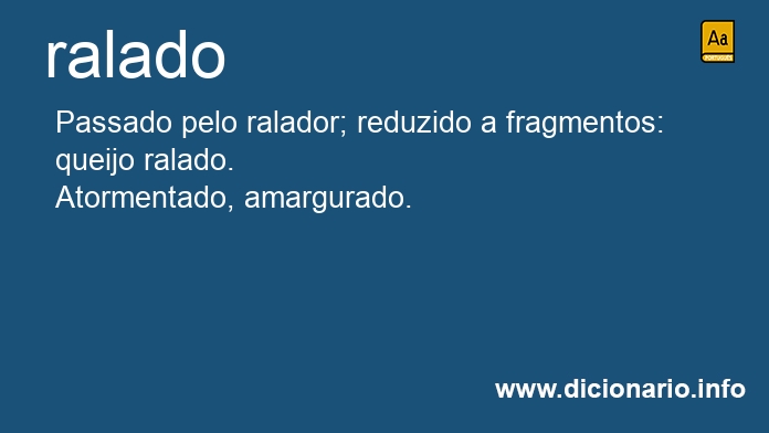 Significado de ralado