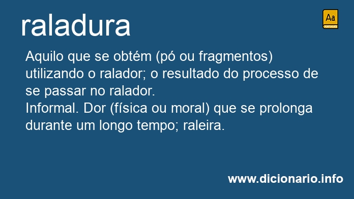 Significado de raladura