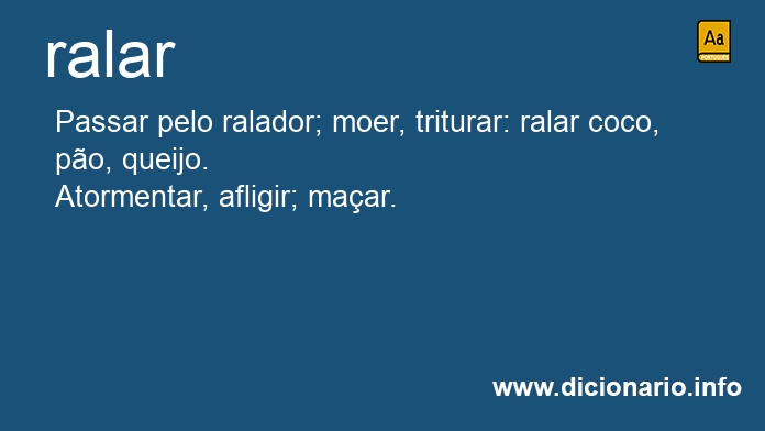Significado de ralar