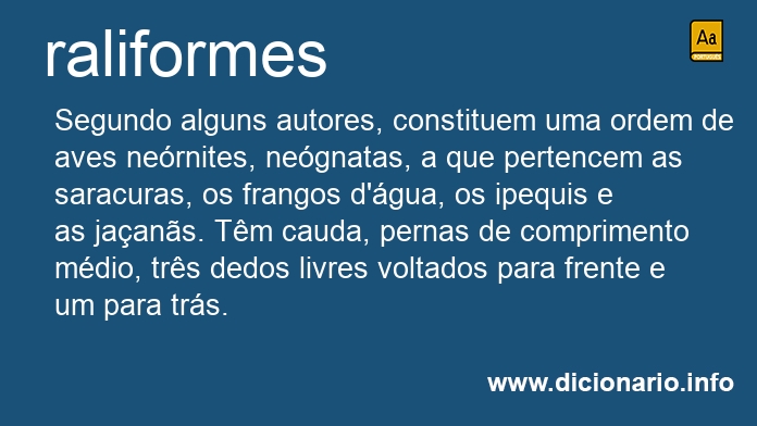 Significado de raliformes