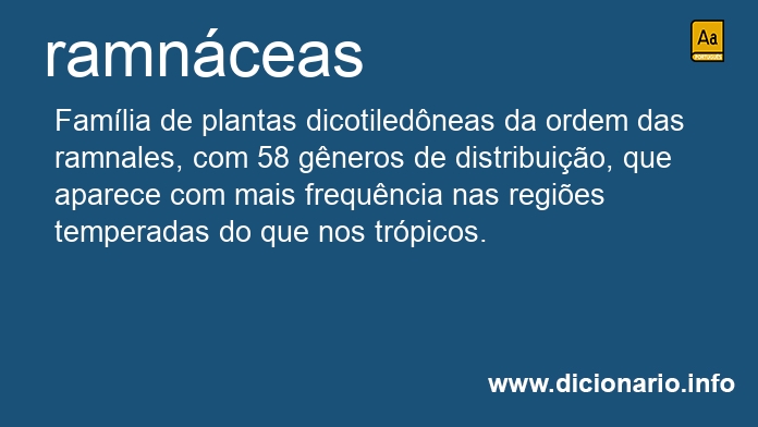 Significado de ramnceas