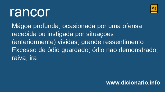 Significado de rancor