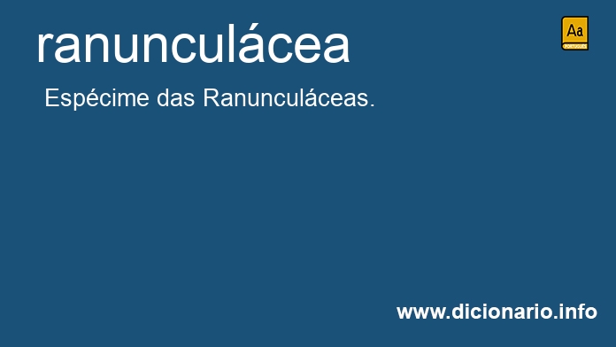 Significado de ranunculcea