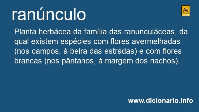 Significado de rannculos