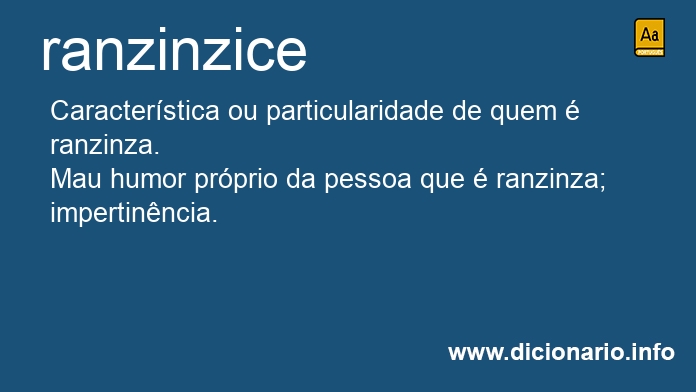 Significado de ranzinzice