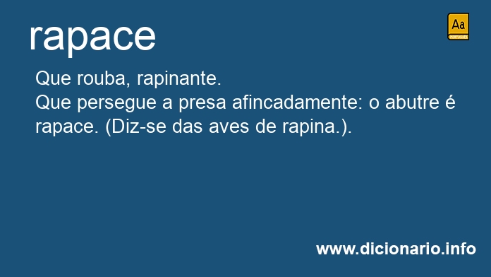 Significado de rapace