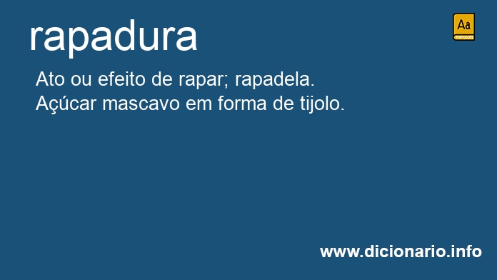Significado de rapadura