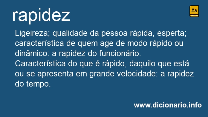 Significado de rapidez