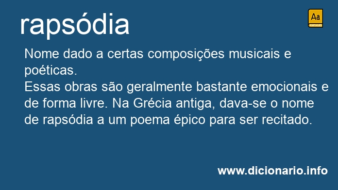 Significado de rapsdia