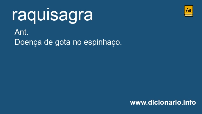 Significado de raquisagra