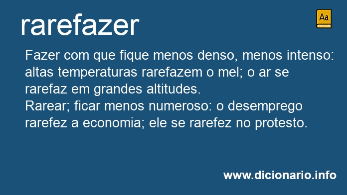 Significado de rarefizestes