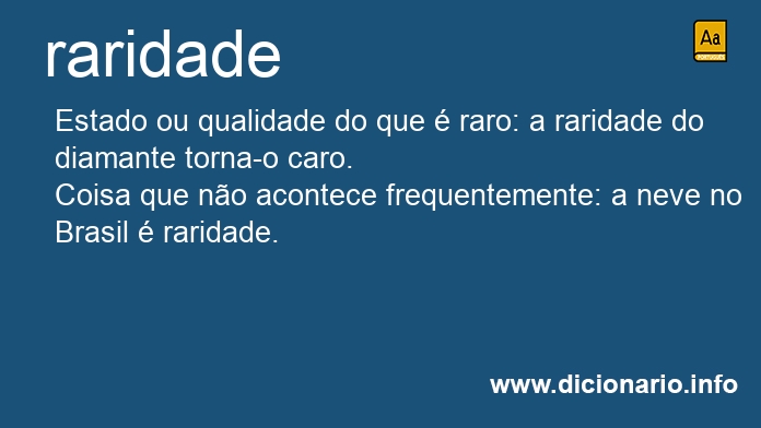 Significado de raridade