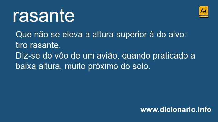 Significado de rasante