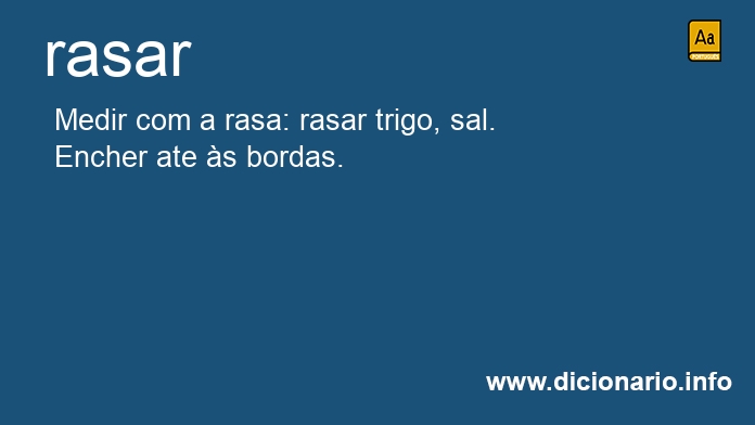 Significado de rasar