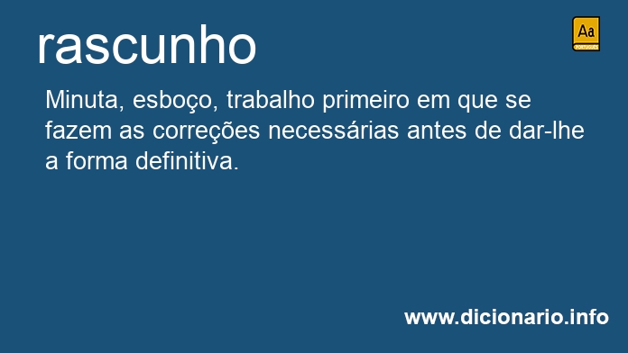 Significado de rascunhos